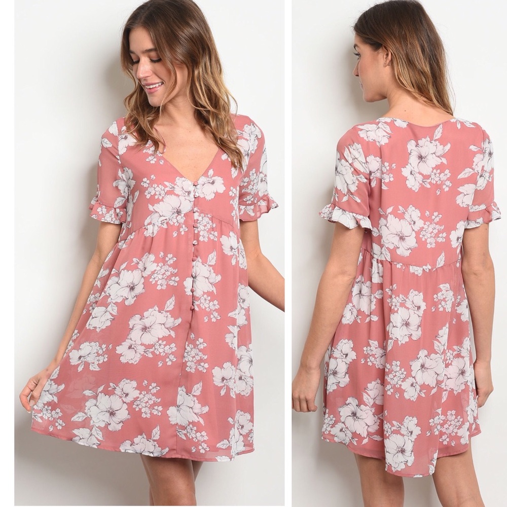 3-PACK Mauve Floral Dress